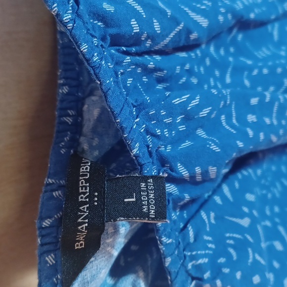 Banana Republic Blue Sleeveless Sun Dress, Ruffle Straps, Teired Skirt - Picture 2 of 13